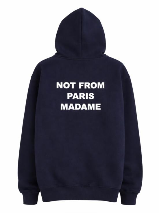 드롤드무슈 후드 티셔츠 HO162 CO127NAVY Blue - DROLE DE MONSIEUR