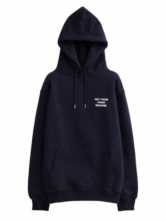 드롤드무슈 후드 티셔츠 HO162 CO127NAVY Blue
