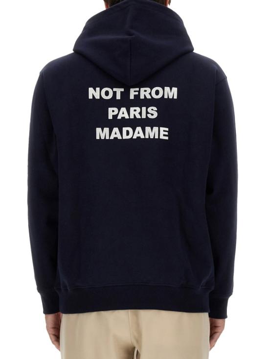  드롤드무슈 후드 티셔츠 HO162 CO127NAVY Blue - DROLE DE MONSIEUR