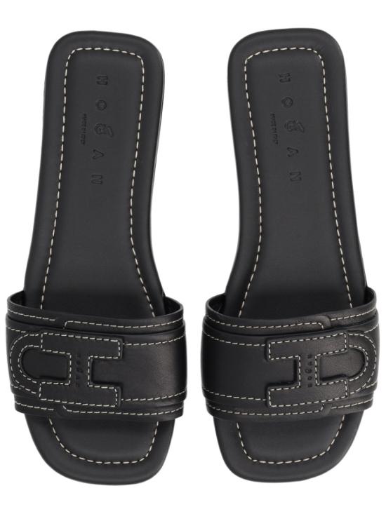 26SS 호간 뮬/슬리퍼 HXW6850GC20 KXTB999 Black - HOGAN