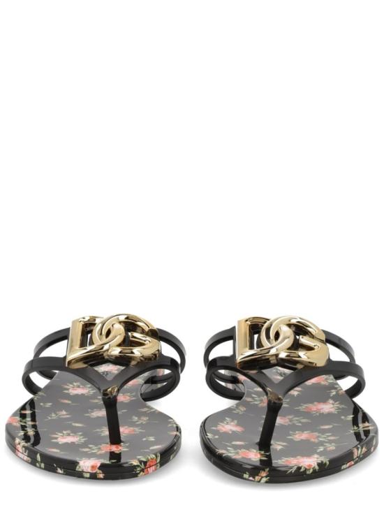 26SS 돌체앤가바나 러버 비치웨어 슬라이드 CW2418 AY850HN5XJ Black - DOLCE & GABBANA