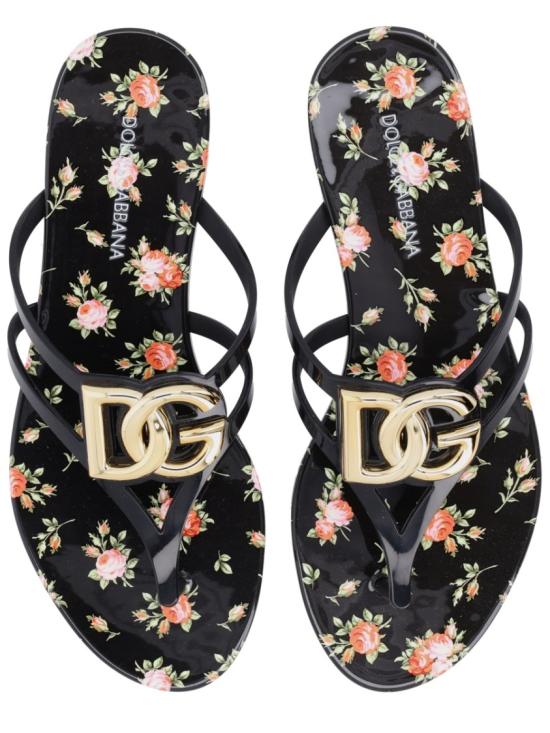26SS 돌체앤가바나 러버 비치웨어 슬라이드 CW2418 AY850HN5XJ Black - DOLCE & GABBANA