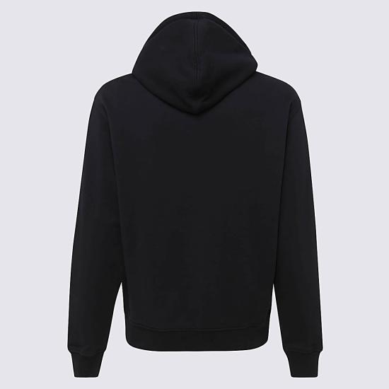 26FW 아미 스몰 하트 로고 루프백 오가닉 코튼 플리스 후드 BFUSW235 730001 BLACK - AMI