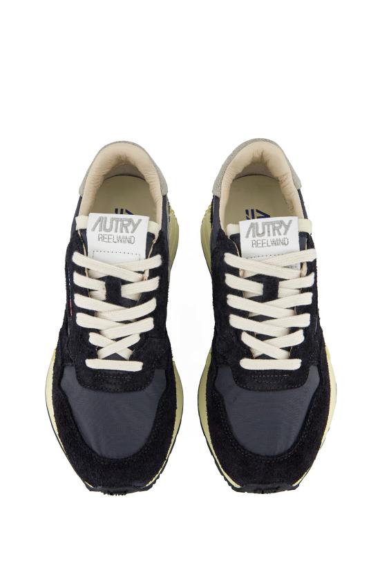 26FW 오트리 릴윈드 로우 나일론 스웨이드 스니커즈 WWLMNC05 WHT BLACK - AUTRY