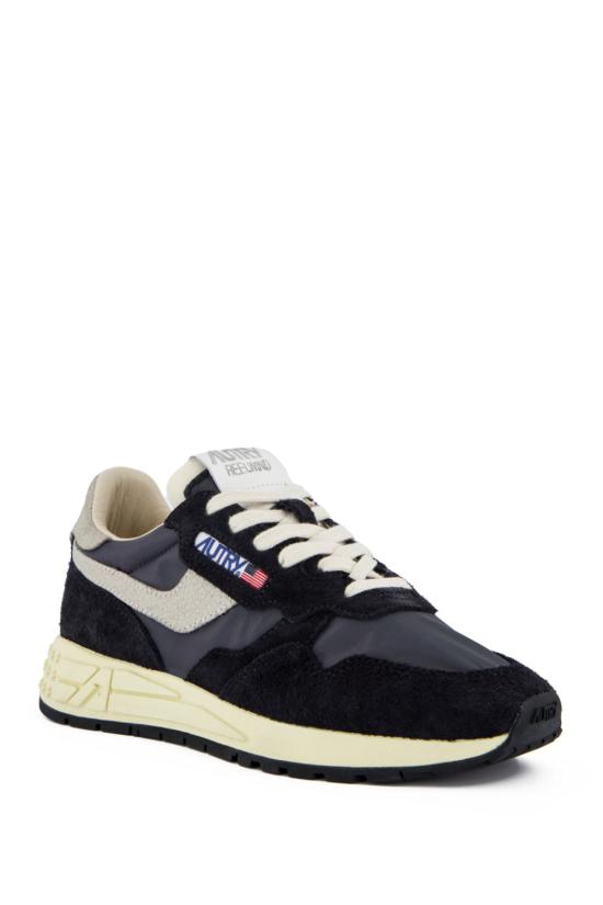 26FW 오트리 릴윈드 로우 나일론 스웨이드 스니커즈 WWLMNC05 WHT BLACK - AUTRY
