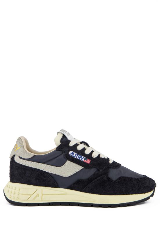 26FW 오트리 릴윈드 로우 나일론 스웨이드 스니커즈 WWLMNC05 WHT BLACK - AUTRY