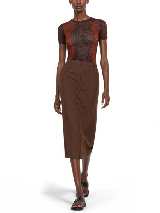 26SS 장 폴 고티에 롱 스커트 SK025 W0546056 Brown - JEAN PAUL GAULTIER