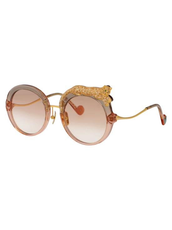 26SS 안나 카린 클라슨 선글라스 ROSE ET LA ROUE CRYSTAL Tobacco brown - ANNA KARIN KARLSSON