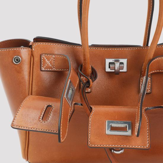 26FW 발렌시아가 벨 에어 캐리 올 백 미니 835732 2ABP7 2753 TAN COWBOY - BALENCIAGA