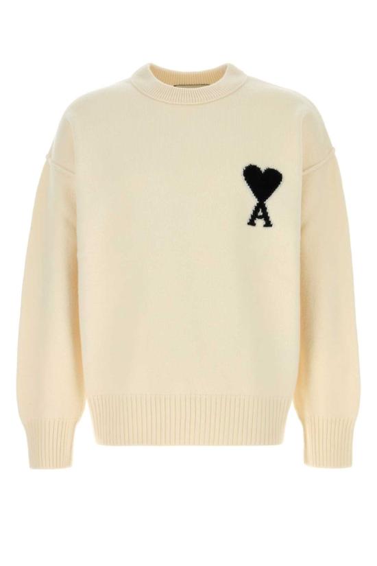 26FW 아미 빅 하트 울 크루넥 스웨터 UKS838018 151 White