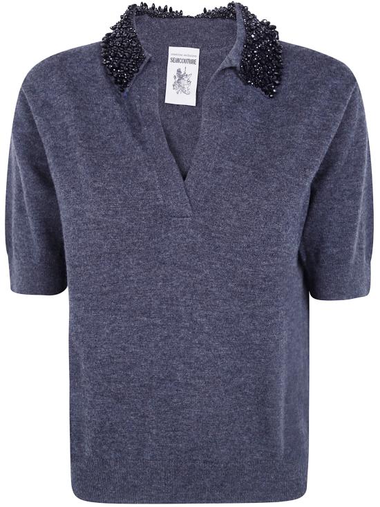 26FW 세미쿠튀르 폴로 티셔츠 Y6WH70 Y47 MEDIUM GREY