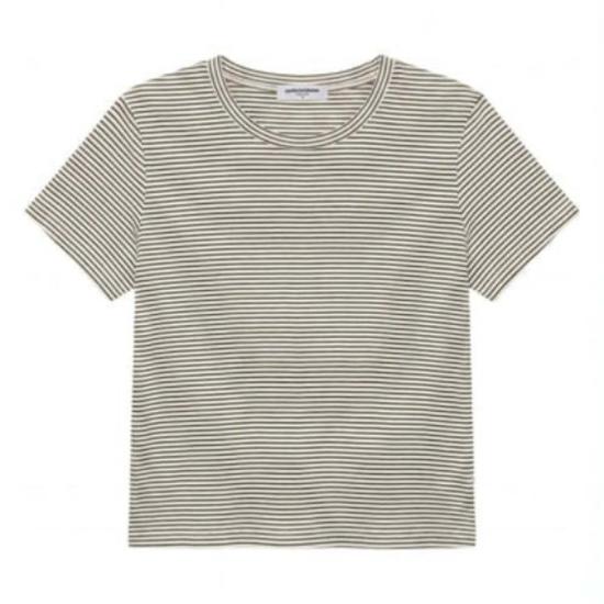  퍼펙트 화이트 티 반팔 티셔츠 비비안 스트라이프 티 /블랙 - PERFECT WHITE TEE