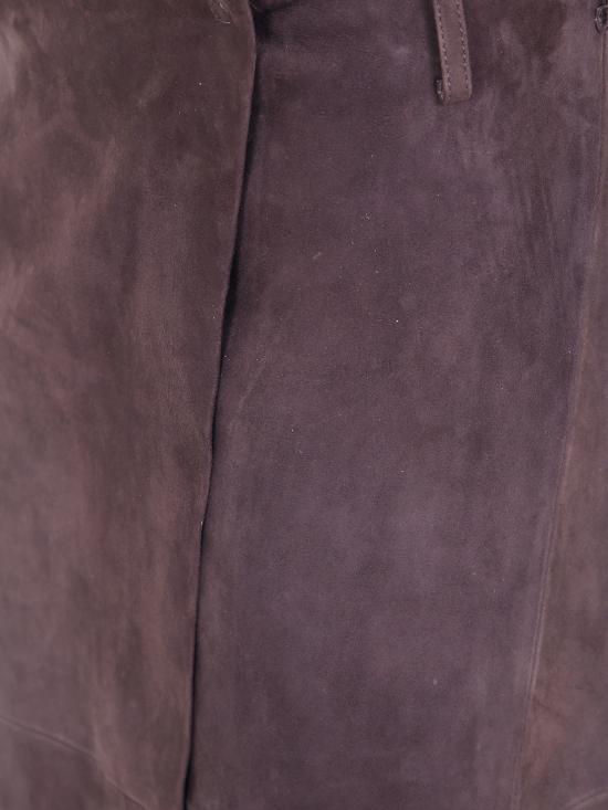 26FW 세미쿠튀르 미디 스커트 Y6WT04 W40 DARK LEATHER - SEMI-COUTURE
