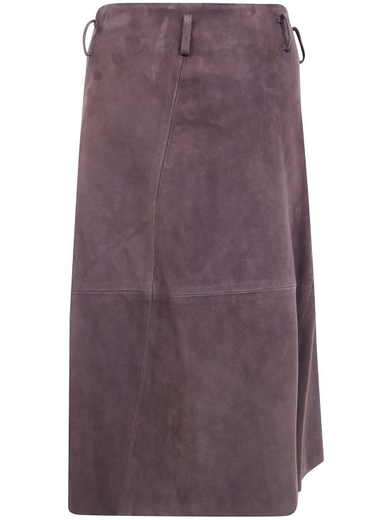 26FW 세미쿠튀르 미디 스커트 Y6WT04 W40 DARK LEATHER - SEMI-COUTURE