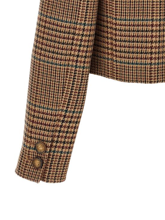 26FW 에트로 수트 자켓 프린스 오브 웨일스 블레이저 브라운 - ETRO