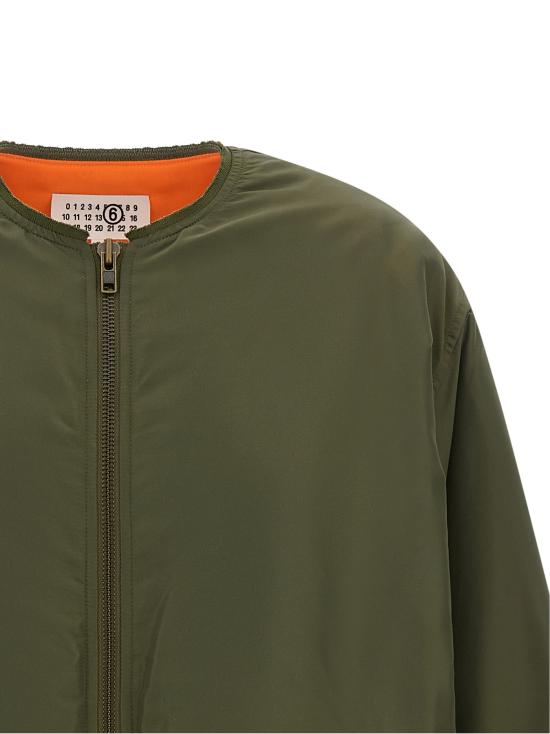 26FW MM6 메종마르지엘라 자켓 조각적인 밑단 재킷  재킷 (녹색) - MM6 MAISON MARGIELA