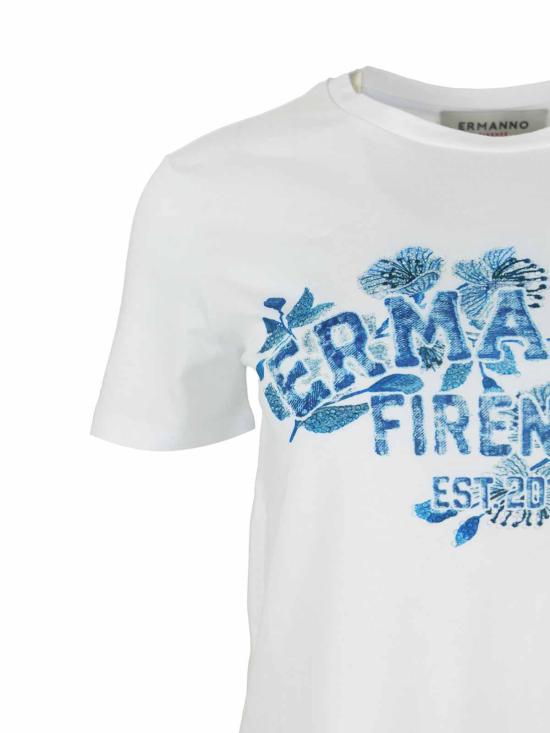 26SS 에르마노 피렌제 반팔 티셔츠 D48EL090EE4MFA39 WHITE - ERMANNO FIRENZE