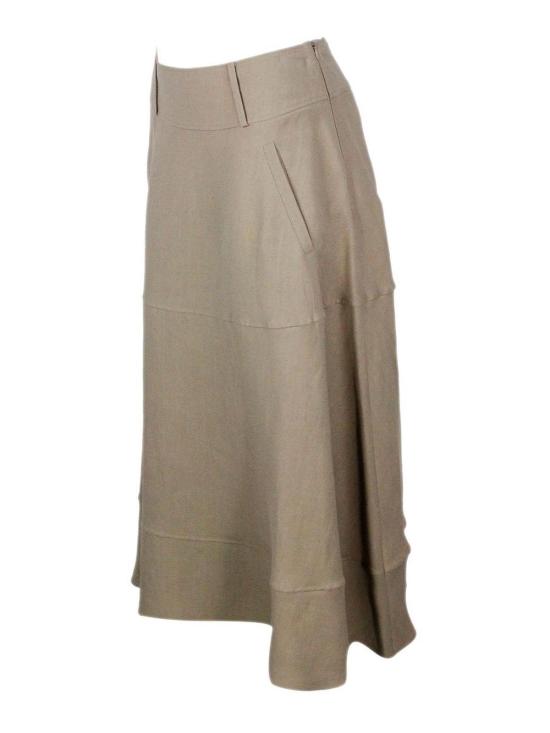 26SS 안토넬리 피렌체 미디 스커트 JOELLEQ9904935 Beige - ANTONELLI FIRENZE