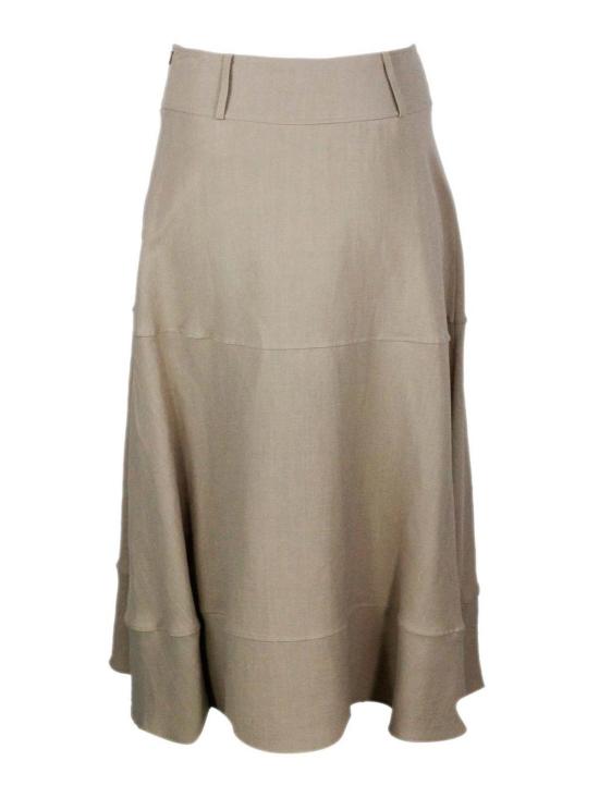 26SS 안토넬리 피렌체 미디 스커트 JOELLEQ9904935 Beige - ANTONELLI FIRENZE