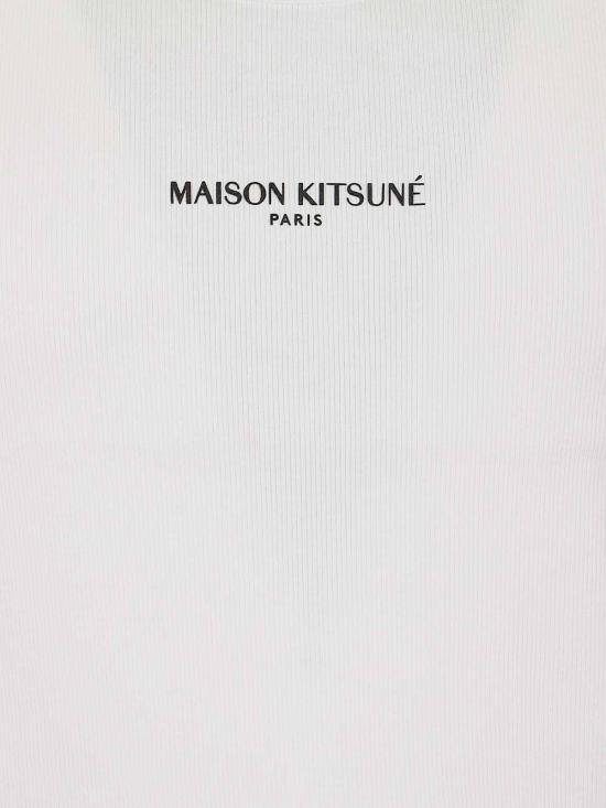 25FW 메종키츠네 민소매 티셔츠 QM00600KA0033P100 White - MAISON KITSUNE