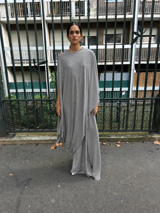  Michelle Del Rio 롱 원피스 산드라 드레스 그레이