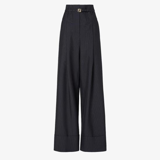 26SS 펜디 핀스트라이프 울 팬츠 FR6673AW7IF0QG3 Blue