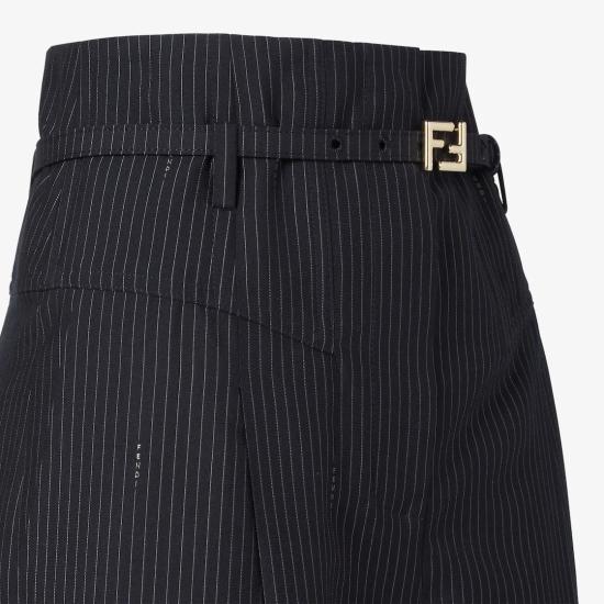 26SS 펜디 핀스트라이프 울 팬츠 FR6673AW7IF0QG3 Blue - FENDI