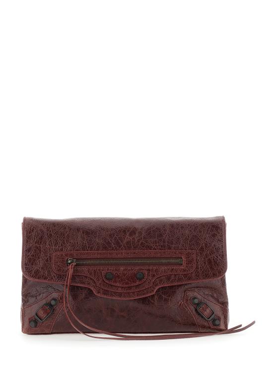 26FW 발렌시아가 르 시티 클러치 8733862ABEK6154 Bordeaux