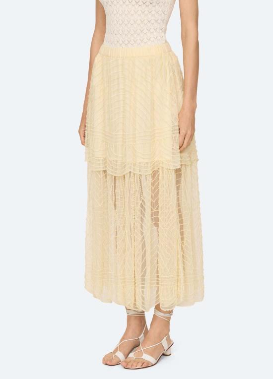  씨뉴욕 롱 스커트 AW26 074 CREAM - SEA NY
