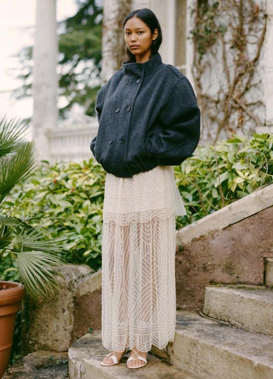  씨뉴욕 롱 스커트 AW26 074 CREAM - SEA NY