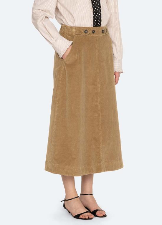  씨뉴욕 롱 스커트 AW26 155 KHAKI - SEA NY