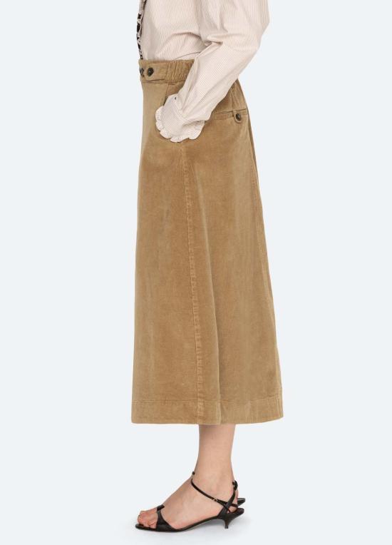  씨뉴욕 롱 스커트 AW26 155 KHAKI - SEA NY