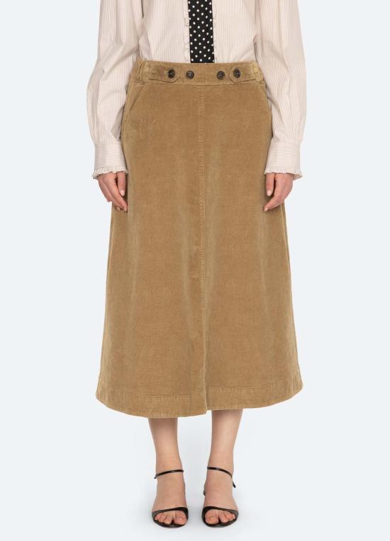  씨뉴욕 롱 스커트 AW26 155 KHAKI - SEA NY