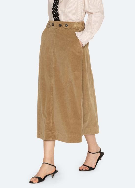  씨뉴욕 롱 스커트 AW26 155 KHAKI - SEA NY