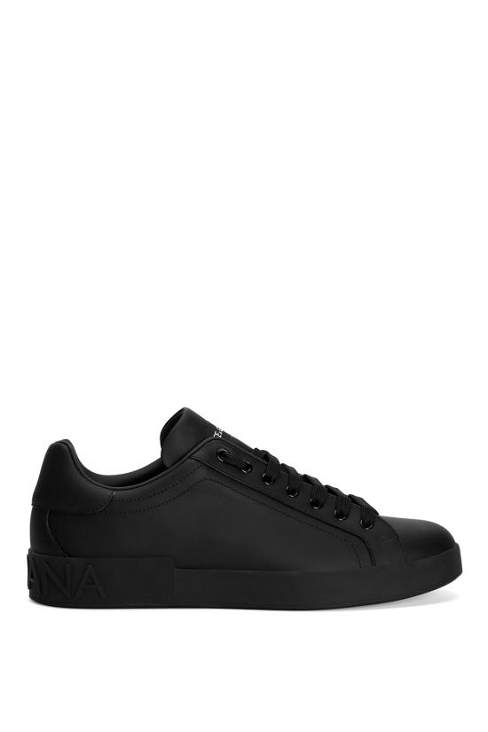 26FW 돌체앤가바나 카프스킨 포르토피노 스니커즈 CS1772A1065 80999 Nero