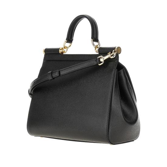 26FW 돌체앤가바나 라지 시실리 핸드백 BB6002B1001 Black - DOLCE & GABBANA