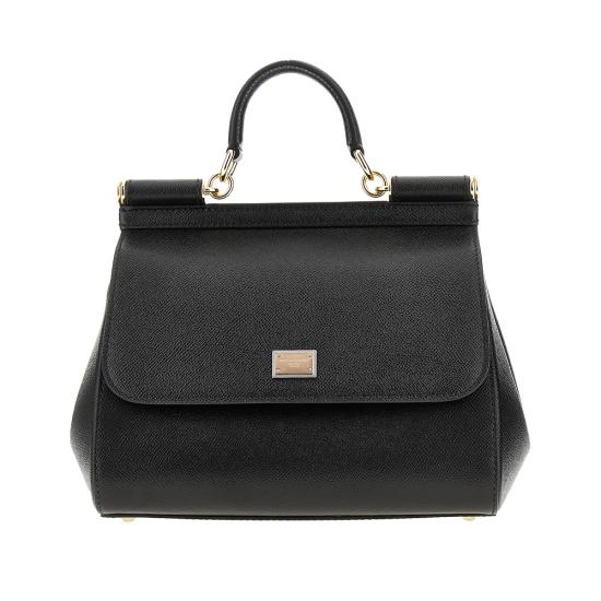 26FW 돌체앤가바나 라지 시실리 핸드백 BB6002B1001 Black