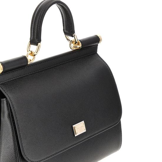 26FW 돌체앤가바나 라지 시실리 핸드백 BB6002B1001 Black - DOLCE & GABBANA
