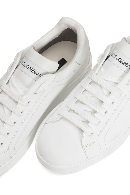 26FW 돌체앤가바나 카프스킨 포르토피노 스니커즈 CS1772A1065 80001 Bianco - DOLCE & GABBANA