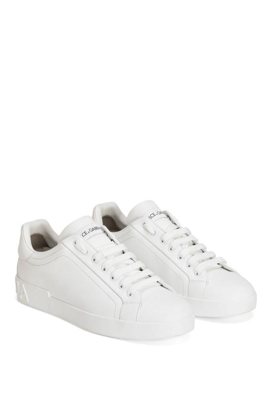 26FW 돌체앤가바나 카프스킨 포르토피노 스니커즈 CS1772A1065 80001 Bianco - DOLCE & GABBANA