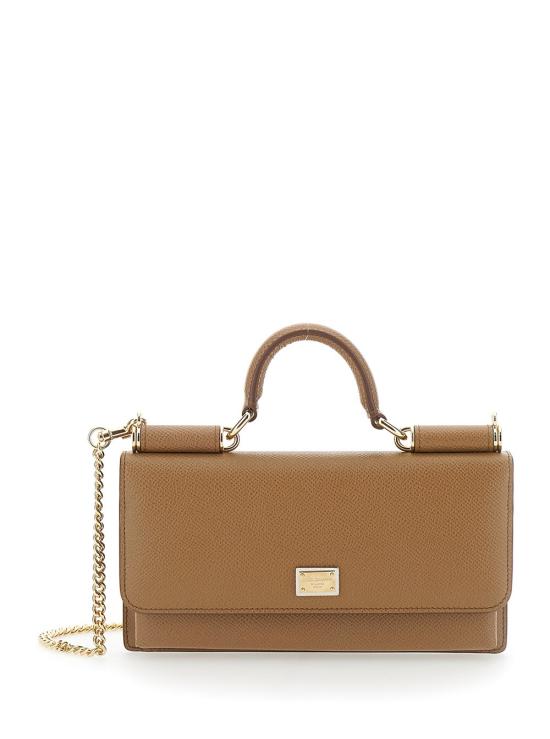 26FW 돌체앤가바나 Dauphine-print calfskin 미니백 BI3280A1001 8M417 Caramello