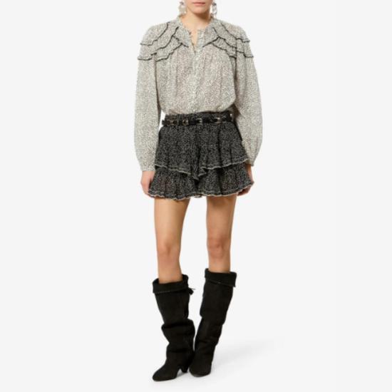  이자벨마랑 블라우스 이자벨 마랑 크리스타 탑 에크루/블랙 - ISABEL MARANT
