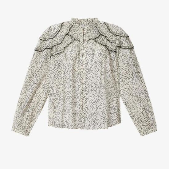  이자벨마랑 블라우스 이자벨 마랑 크리스타 탑 에크루/블랙 - ISABEL MARANT