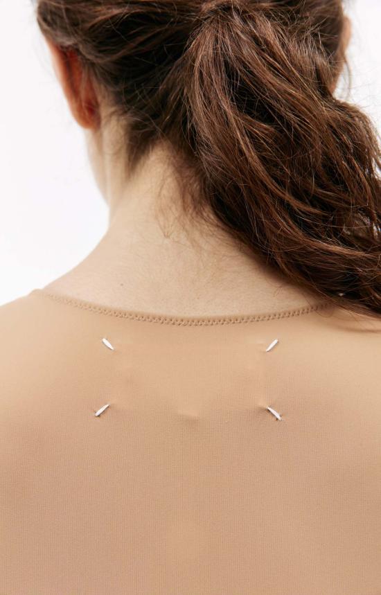  마르지엘라 바디수트 티셔츠 메종  클래식 저지 보디수트 베이지 - MAISON MARGIELA