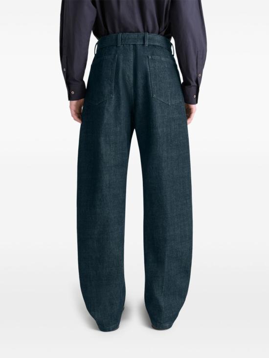 26FW 르메르 트위스트 벨티드 팬츠 PA326 LD1056 760 INDIGO DOM - LEMAIRE