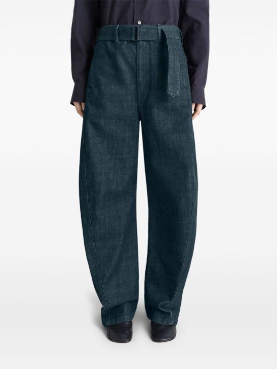 26FW 르메르 트위스트 벨티드 팬츠 PA326 LD1056 760 INDIGO DOM - LEMAIRE