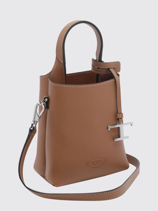 26FW 토즈 해머드 레더 미니 토트백 XBWAPAT9000QRI S410 Brown - TODS