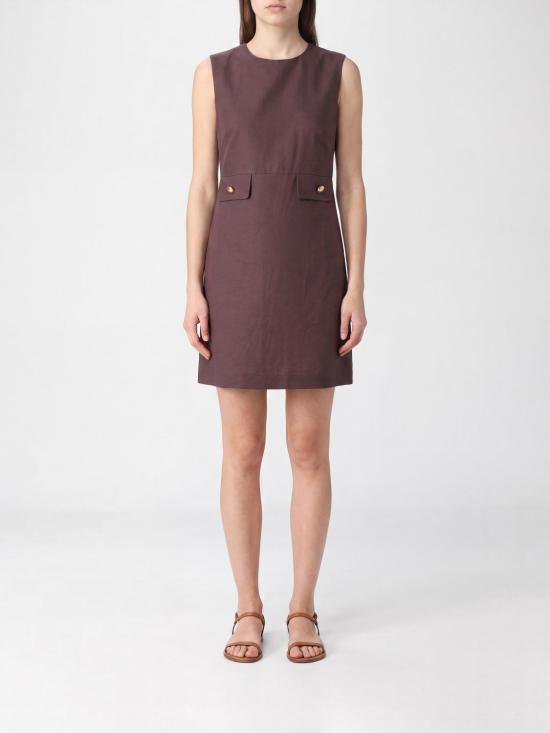 26SS 파로쉬 미디 원피스 D731377GRAISA26 008 Brown