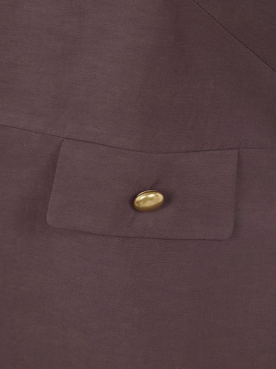 26SS 파로쉬 미디 원피스 D731377GRAISA26 008 Brown - PAROSH