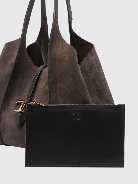 26FW 토즈 T 타임리스 미니 쇼핑백 XBWTSBA0300P3A S808 Brown - TODS
